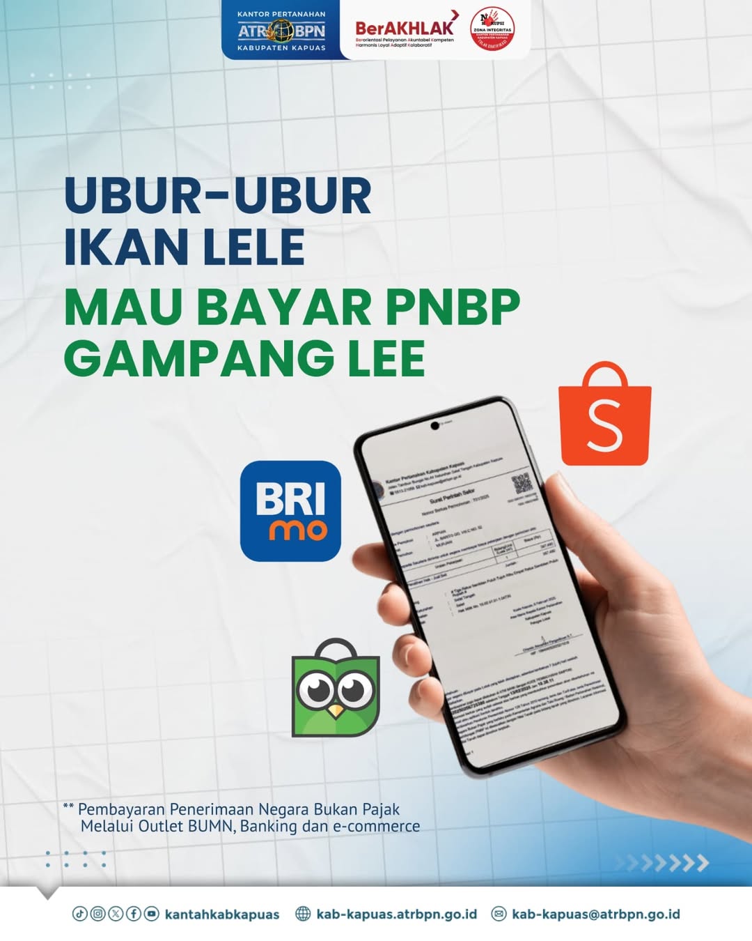 Bayar PNBP tanpa ribet ya, #SobATRBPN !