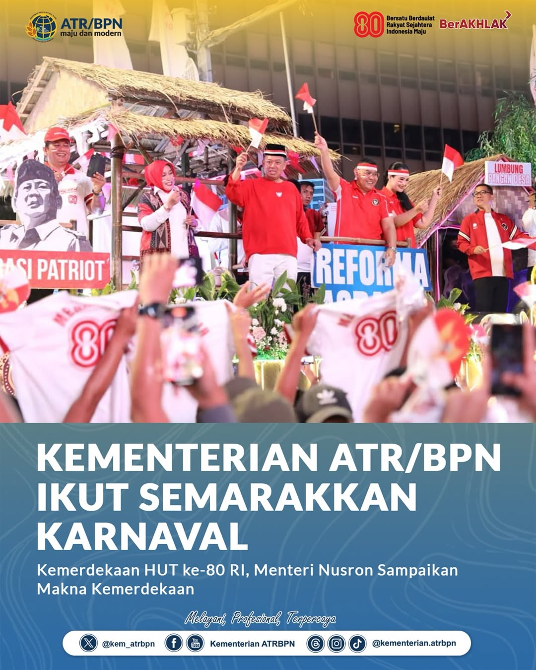 Kementerian ATR/BPN Ikut Semarakkan Karnaval