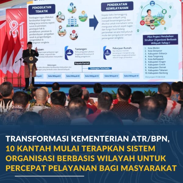 Transformasi Kementerian ATR/BPN, 10 Kantah Mulai Terapkan&hellip;